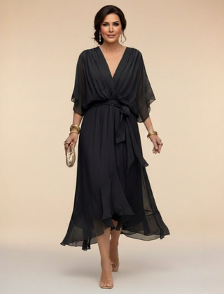 Nellie | Elegant Wrap V-Neck Dress