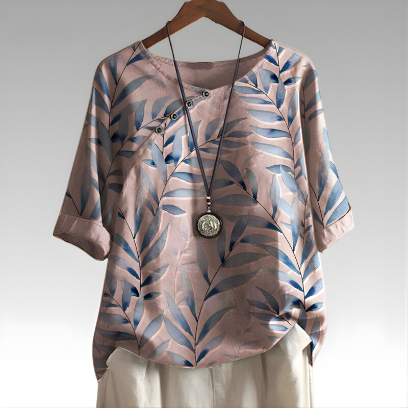 Lusette™ Nature-Inspired Button Detail Top