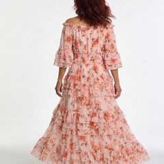 Rosalie™ Off Shoulder Floral Ruffle Tiered Maxi Dress