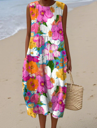 Eden™ Vibrant Floral Midi Dress