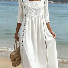 Liesel™ Casual Square-Neck Dress with Cut-Out Detail