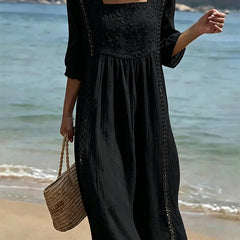 Liesel™ Casual Square-Neck Dress with Cut-Out Detail
