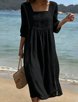 Liesel™ Casual Square-Neck Dress with Cut-Out Detail