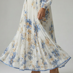 Beatrice | Pleated Wrap Midi Dress
