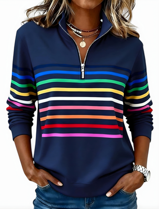 Raina™ Striped Zip Hoodie