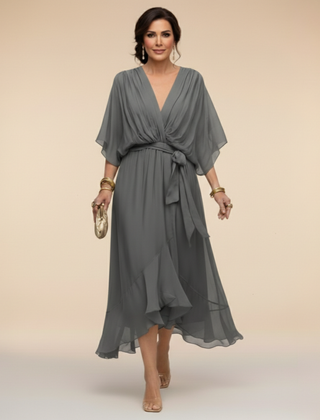 Nellie | Elegant Wrap V-Neck Dress