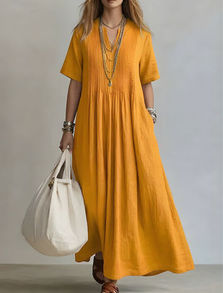 Genesis™ Flowing V-Neck Maxi Dress