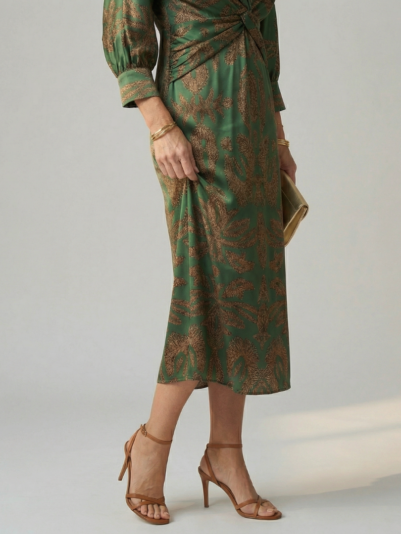 Lune™ Natural Wrap Midi Dress