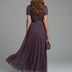 Elia™ Gathered Waist Keyhole Maxi Dress