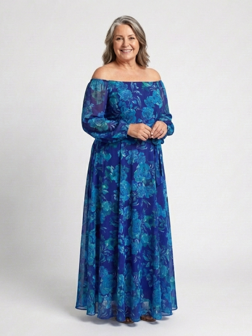 Aspen™ Off Shoulder Floral Maxi Dress