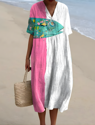 Baylor™ | Fish-Print Summer Dress