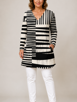 Sienna | Long Blouse with V-Neck