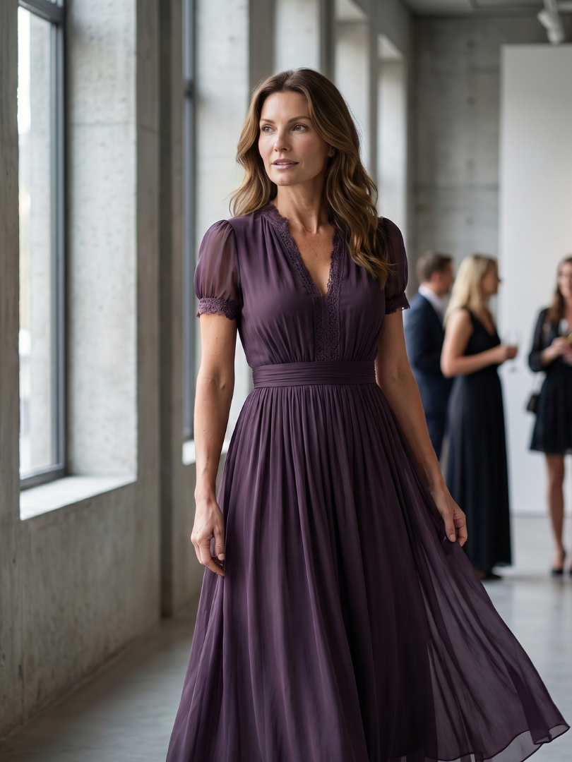 Elia™ Gathered Waist Keyhole Maxi Dress