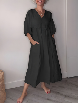 Daisy™ Elegance V-Neck Maxi Dress