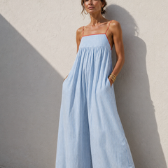 Ondine™ Striped Contrast Trim Maxi Dress