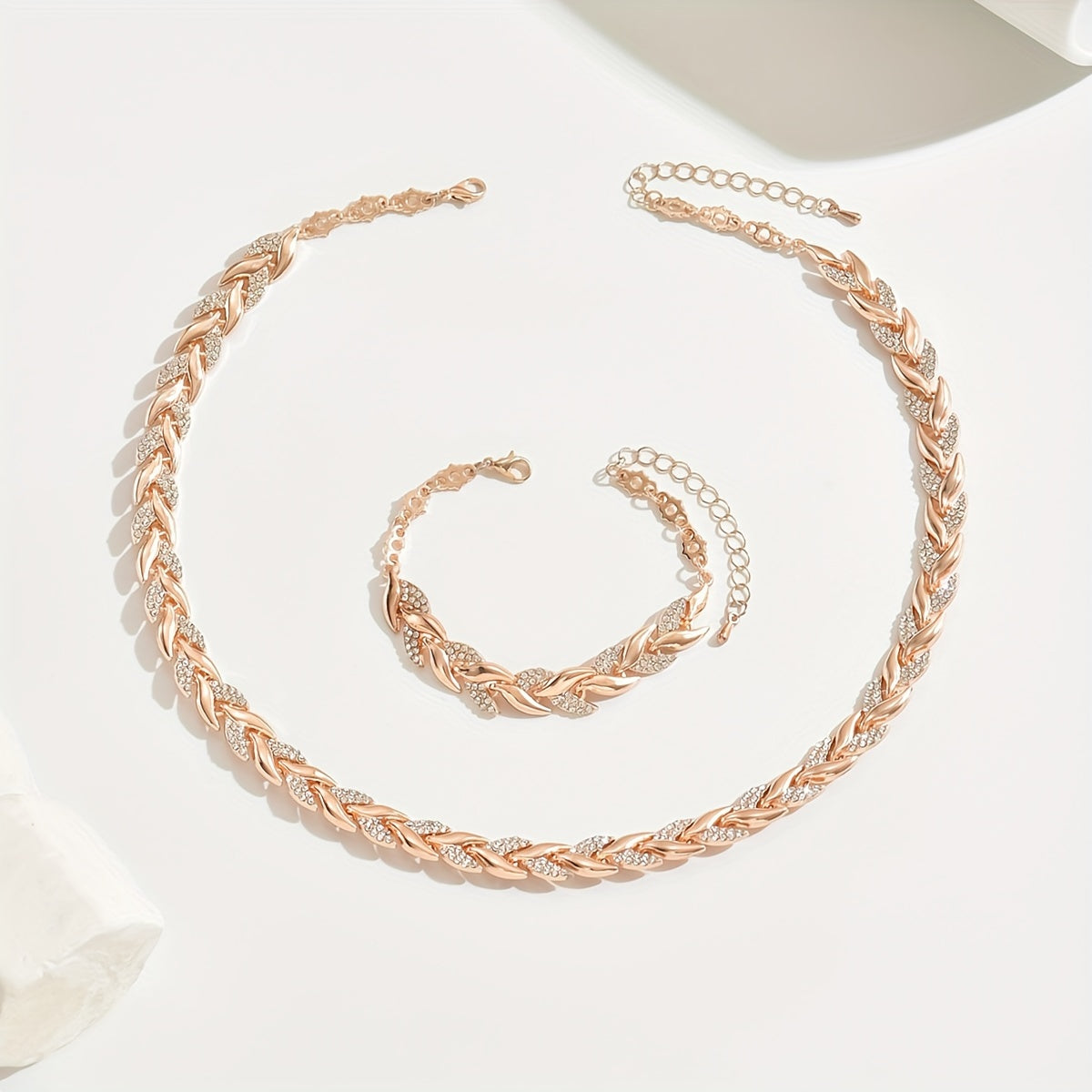 Sirena™ Wheat Braid Necklace & Bracelet Set