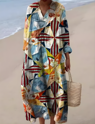 Xyla™ | Abstract Breeze Summer Dress