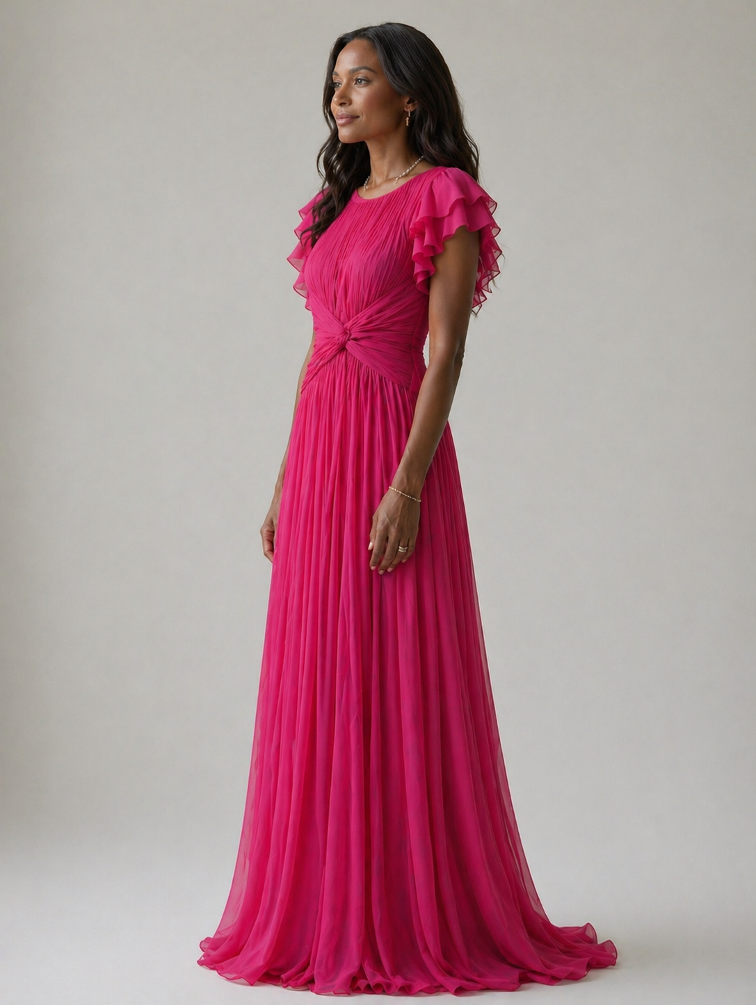 Genevra™ Pleated Evening Dress