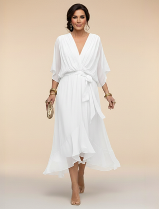 Nellie | Elegant Wrap V-Neck Dress