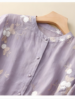 Clarice™ Embroidered Cotton Blouse