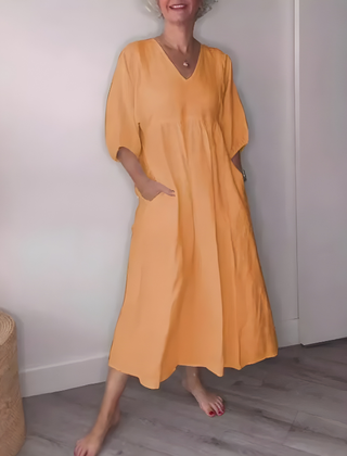 Daisy™ Elegance V-Neck Maxi Dress