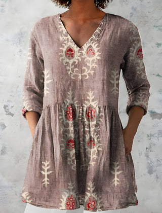 Everly | Long Blouse with V-Neck