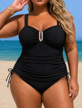 Emilia | Plus Size Ruched One-Piece Swimsuit