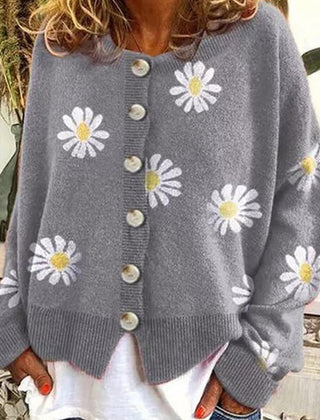 Angel - Cute Cardigan With Daisies