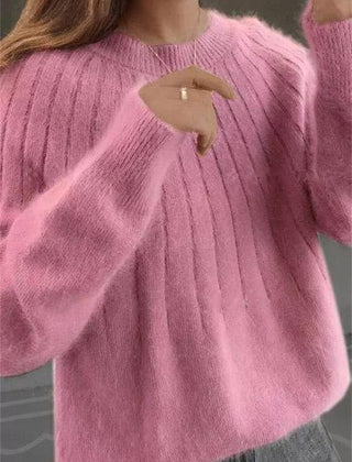 Caitlyn - Stylish Ribbed Knit Sweater