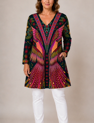 Jayla | Long Blouse with V-Neck