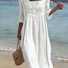 Liesel™ Casual Square-Neck Dress with Cut-Out Detail