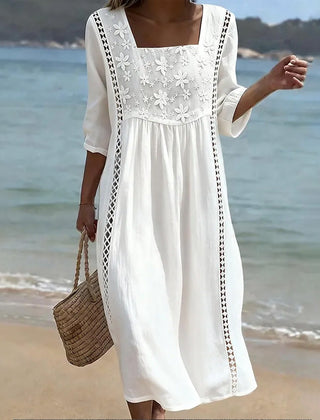 Liesel™ Casual Square-Neck Dress with Cut-Out Detail