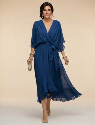 Nellie | Elegant Wrap V-Neck Dress