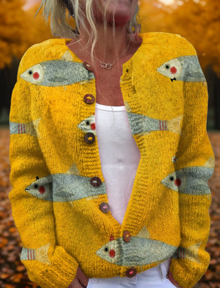 Andie™ - Sardines Art Cardigan