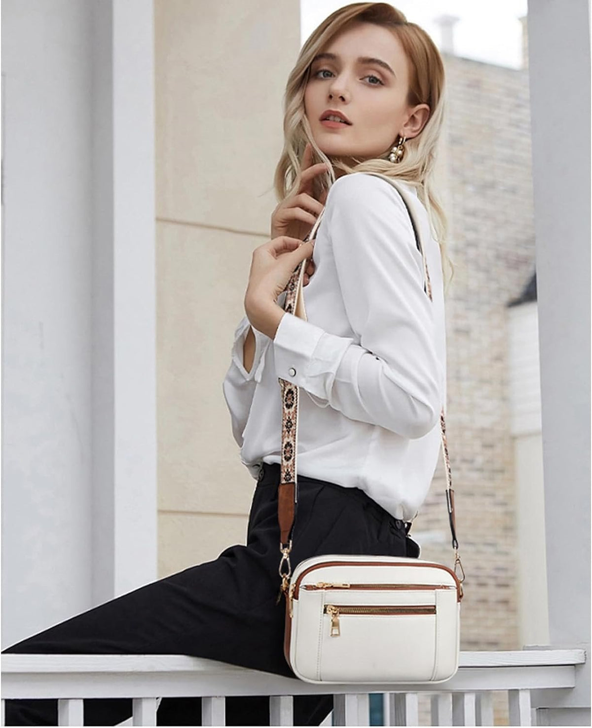 Selena™ Refined Leather Shoulder Bag