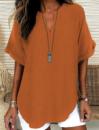 Atasia™ Soft-Touch Notched-Neck Blouse