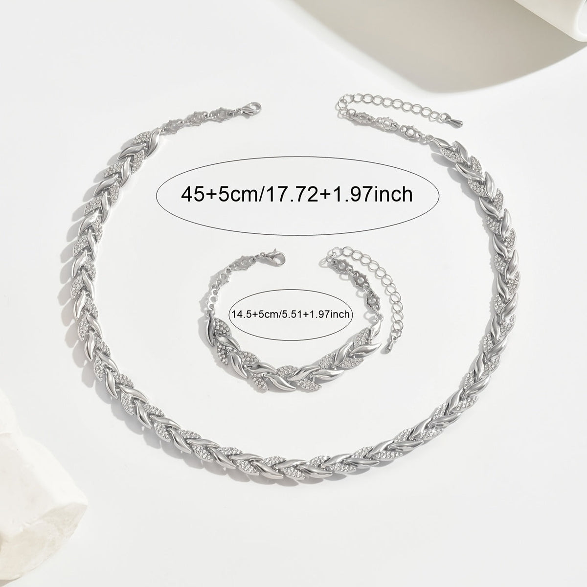 Sirena™ Wheat Braid Necklace & Bracelet Set