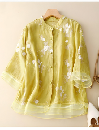 Clarice™ Embroidered Cotton Blouse