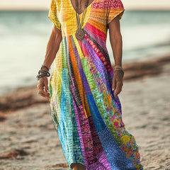 Veda™ - Bohemian Sun Maxi Dress