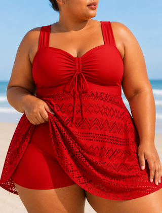 Rosie | Plus Size Elegant Swim Dress Set