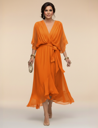 Nellie | Elegant Wrap V-Neck Dress
