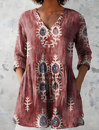 Everly | Long Blouse with V-Neck