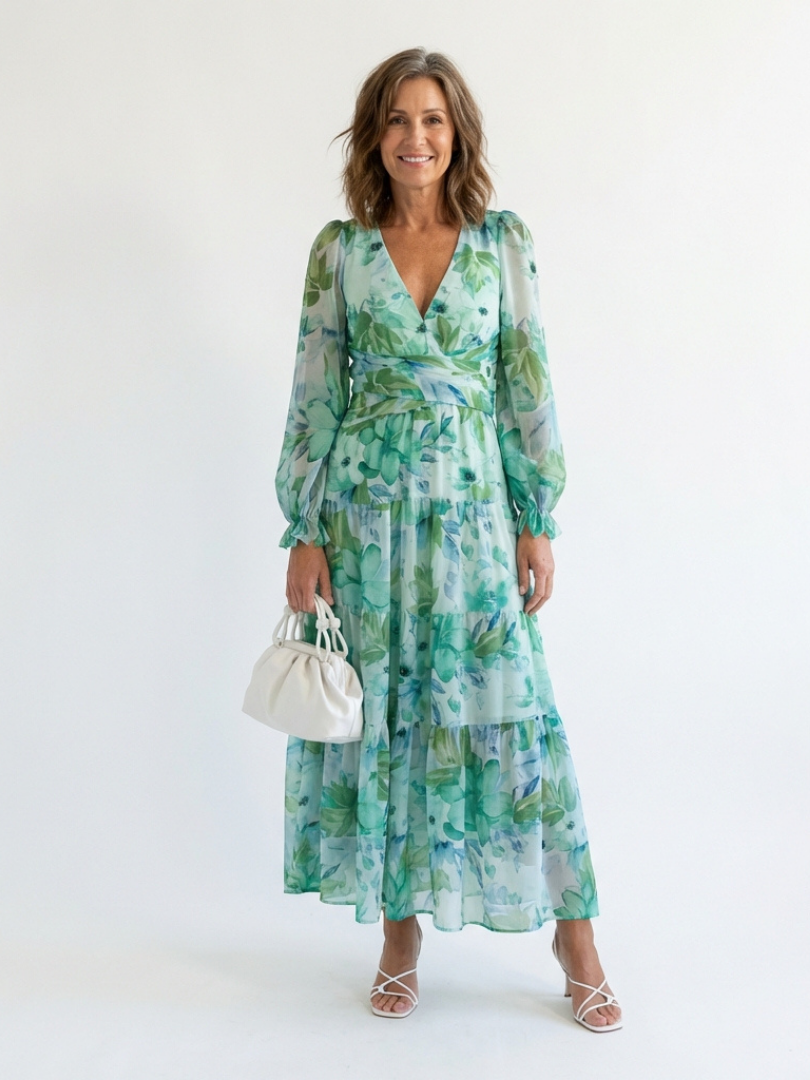 Althea™ Long Sleeve Floral Maxi Dress