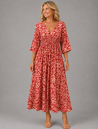 Serena | Bohemian Flow Midi Dress