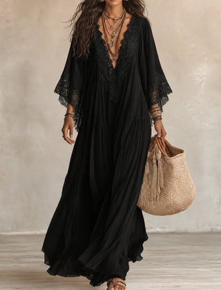 Indara™ Long V-Neck Dress