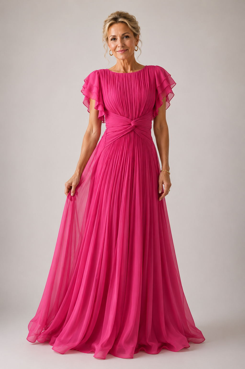 Genevra™ Pleated Evening Dress