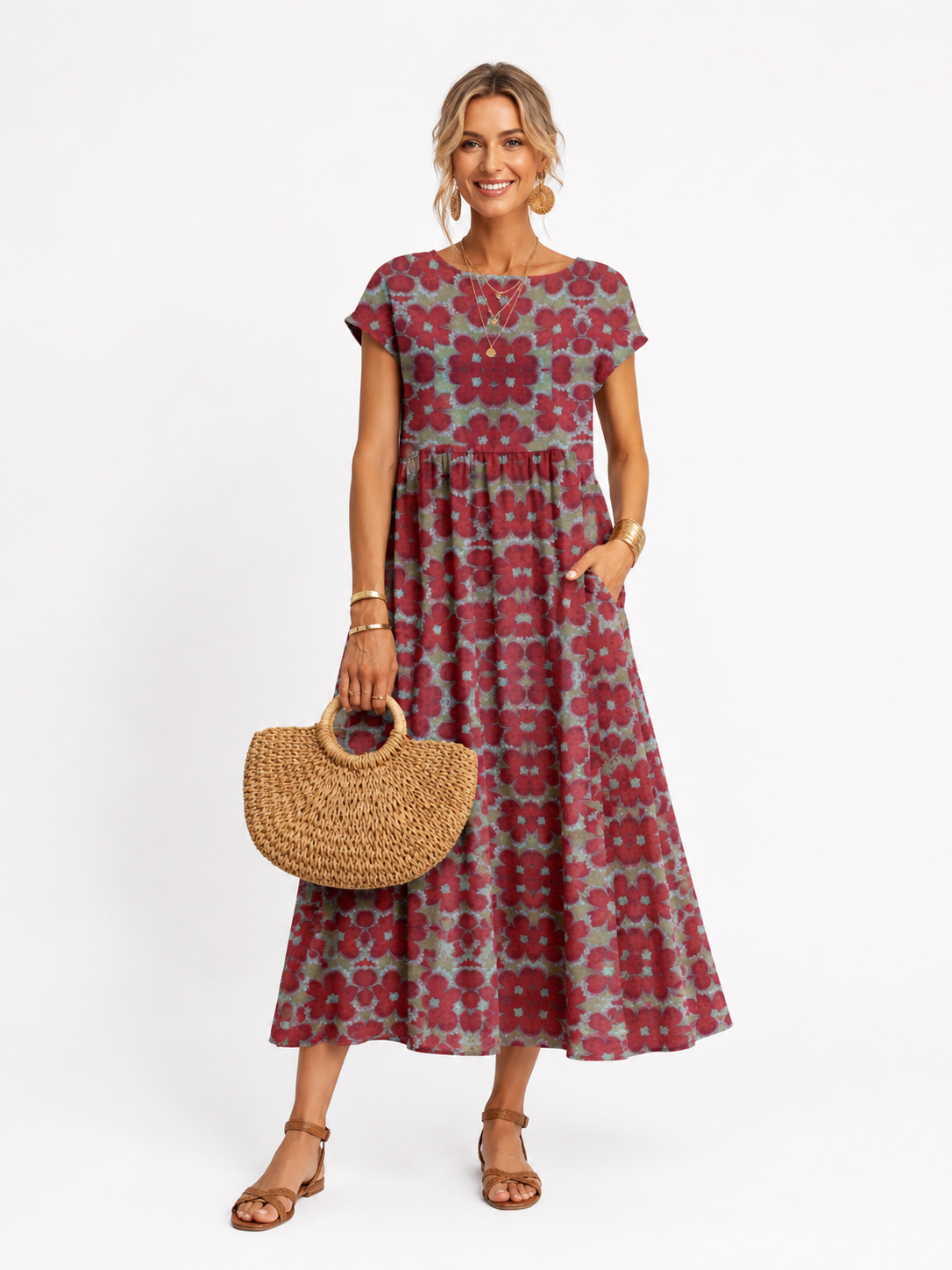 Florene™ Short Sleeve Summer Dress