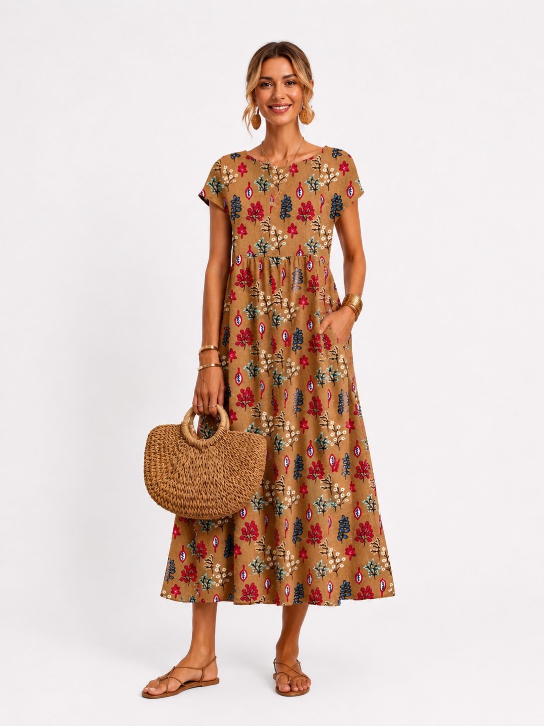 Florene™ Short Sleeve Summer Dress