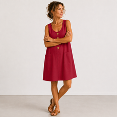 Macey™ Button-Front Summer Dress with Pockets
