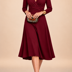 Noella™ Solid V-Neck Maxi Dress